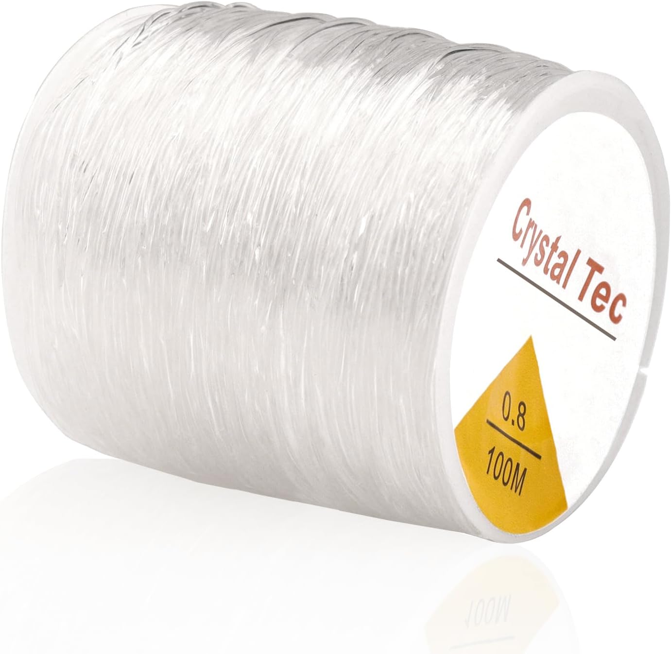 Clear Elastic String,0.8mm Crystal String Stretch Line,Elastic Bracelet,for Easily Through Beaded Jewelry, Suitable for DIY Jewelry Making, Necklace Bracelet Beading Thread(100M)