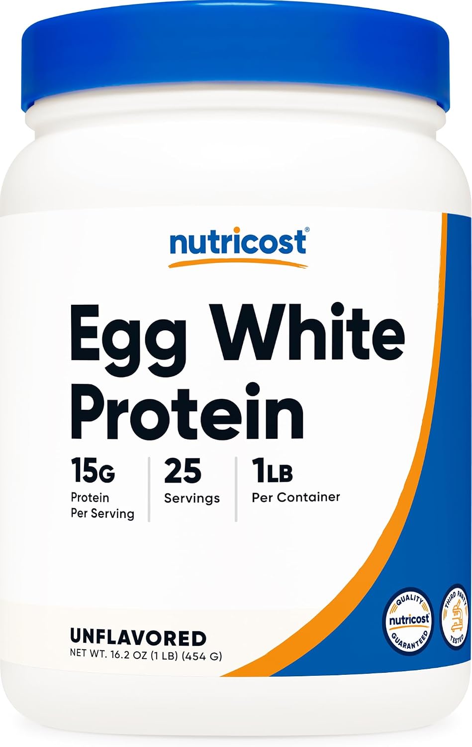 Nutricost Egg White Protein Powder 1lb (Unflavored) - Non-GMO, Gluten Free