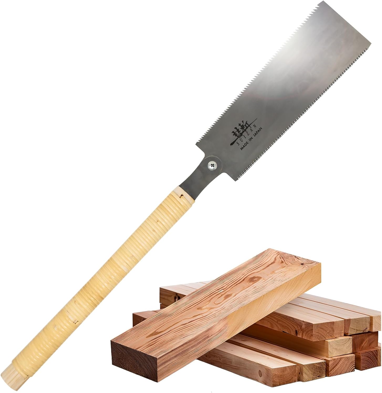 SUIZAN Ryoba Double Edge Saw 9.5" Assembly ver - Professional Japanese Pullsaw Handsaw Woodworking Tools