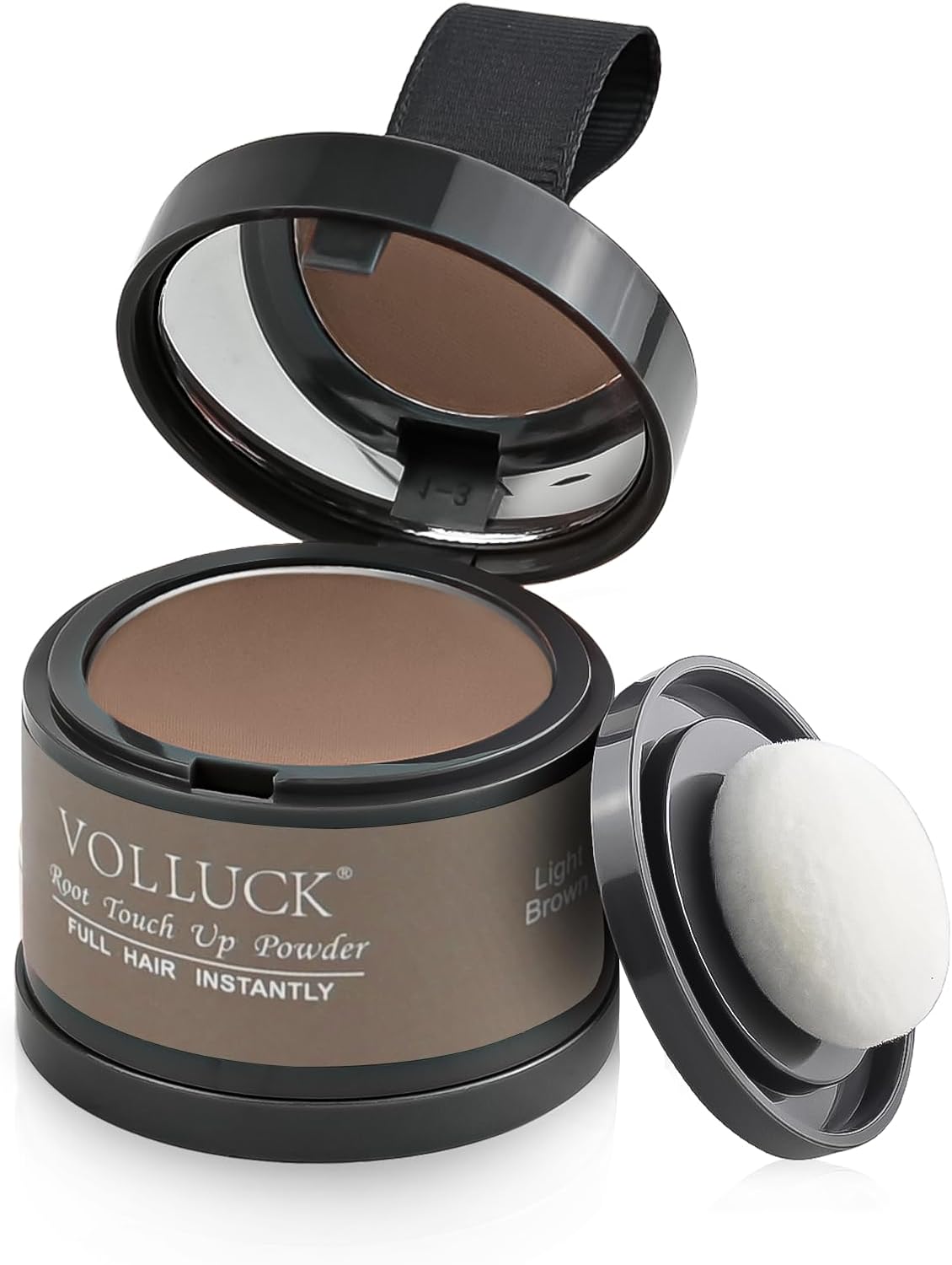 Root Touch up Powder 4g – Covers Grey Roots & Conceals Thinning Hair, Hairline Powder for Men & Women – Natural Look, Easy to Use & Compact for Quick Touch Ups (Light Brown)