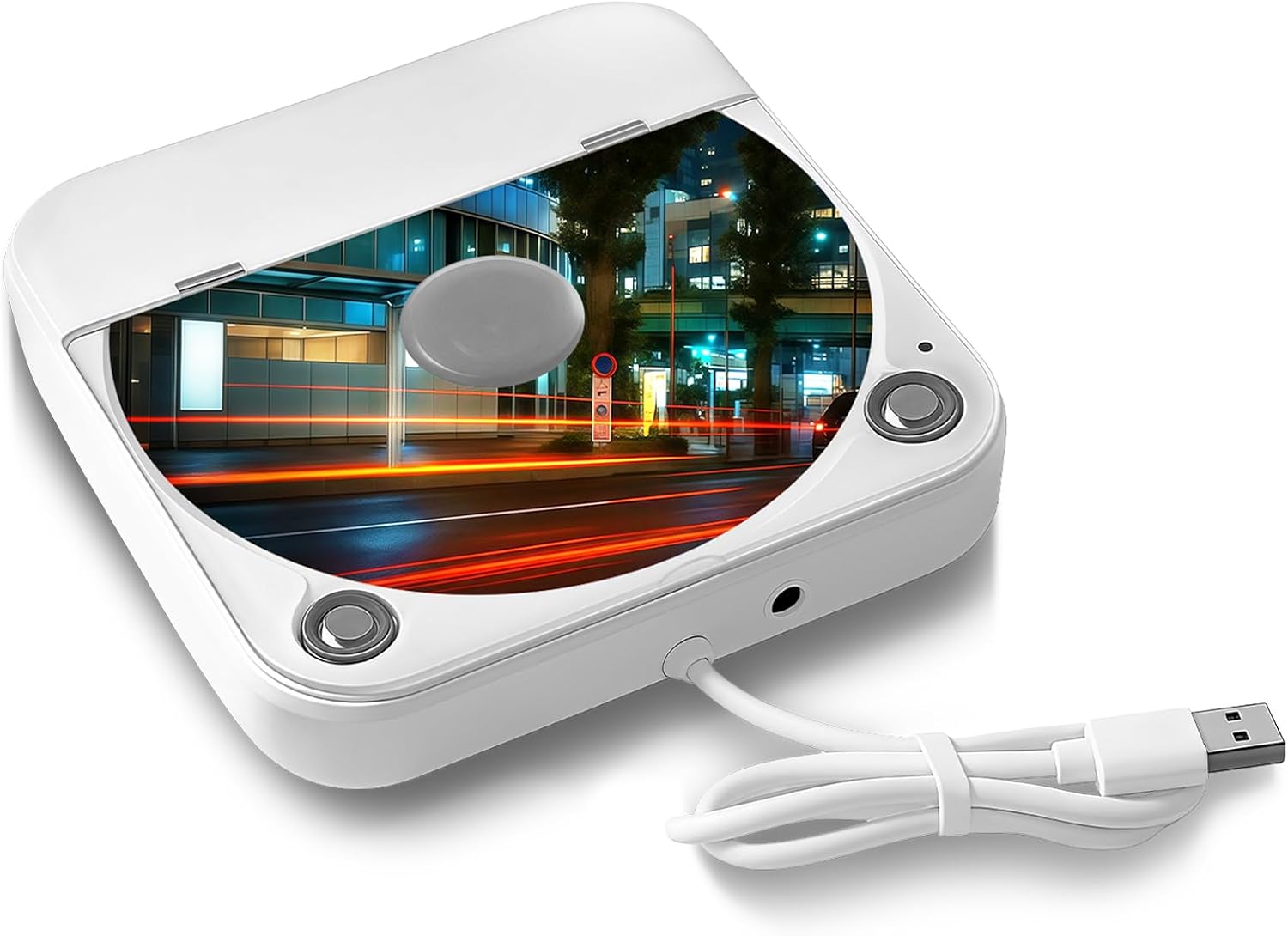 External Portable CD Player for Car, Plug and Play Car CD Player with USB Port AUX Port, Universal USB Player for Vehicle, Laptop, TV, Computer, for Android 4.4 and Above Navigation
