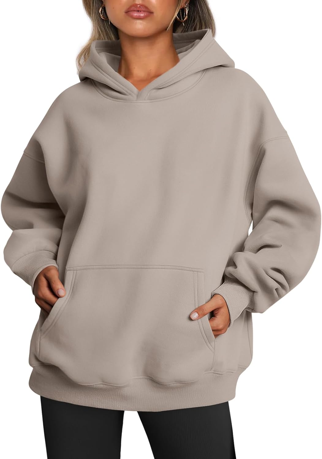 Trendy Queen Womens Oversized Hoodies Fleece Sweatshirts Fall Fashion 2025 Pullover Sweaters Winter Clothes