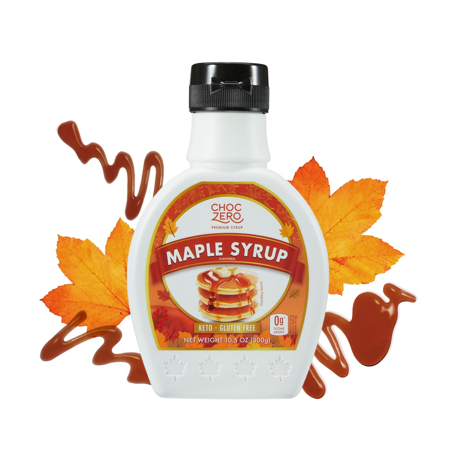 ChocZero Maple Syrup, Sugar Free Maple Syrup, No Sugar Alcohols, Keto Friendly, 10.5 oz Bottle