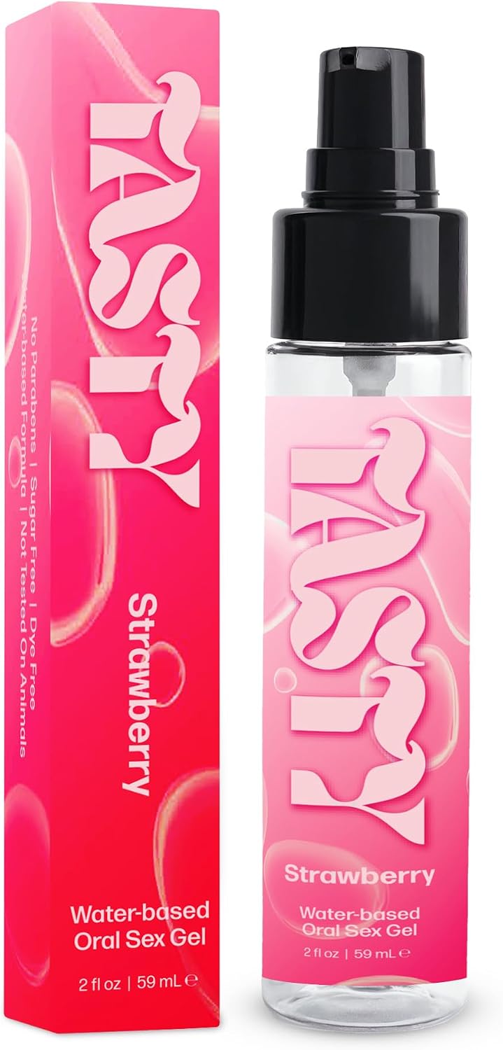 IntiMD Tasty Strawberry Water Based Flavored Edible Play Oral Gel, 2 oz