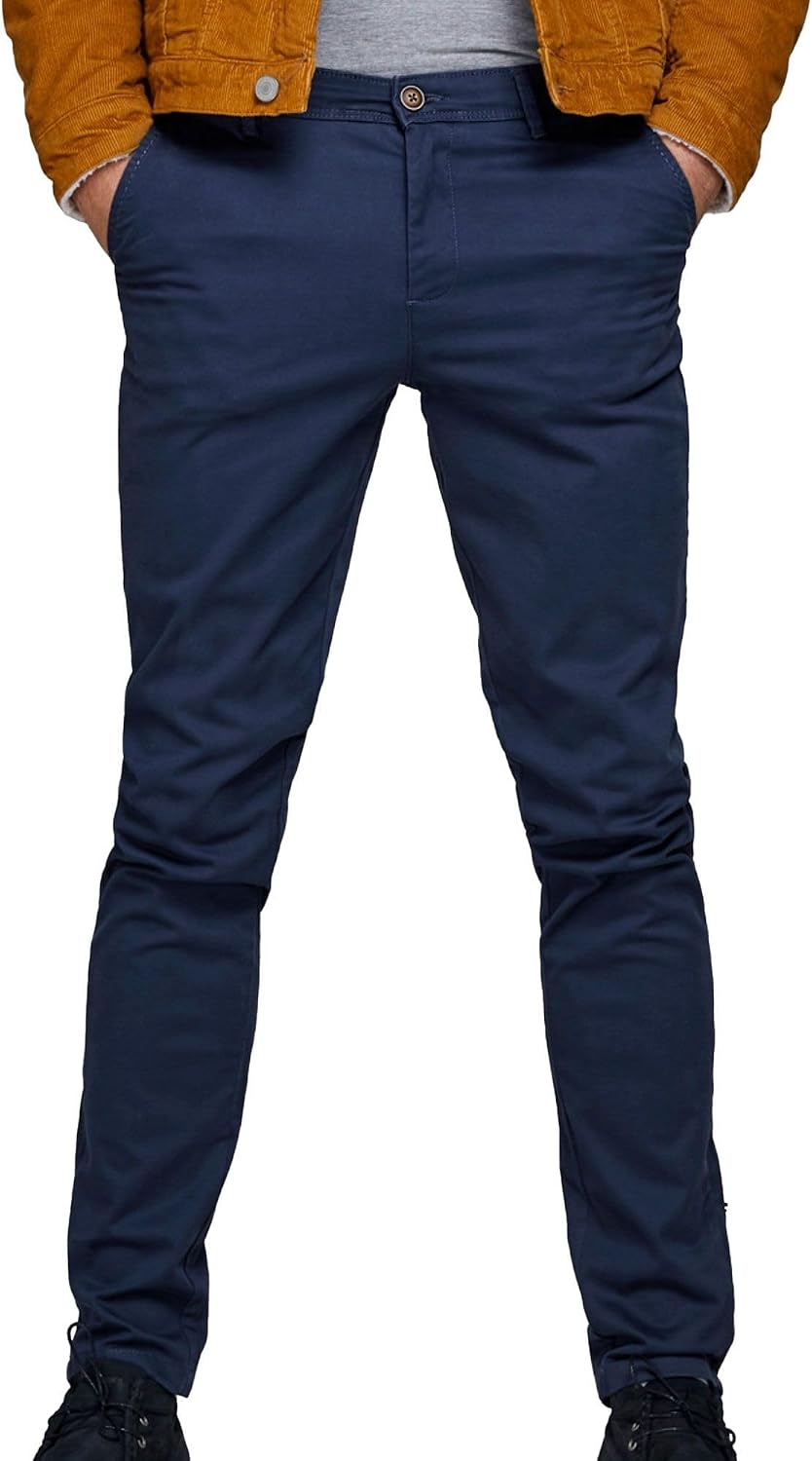JACK & JONES Mens Slim Stretch Chino Trousers