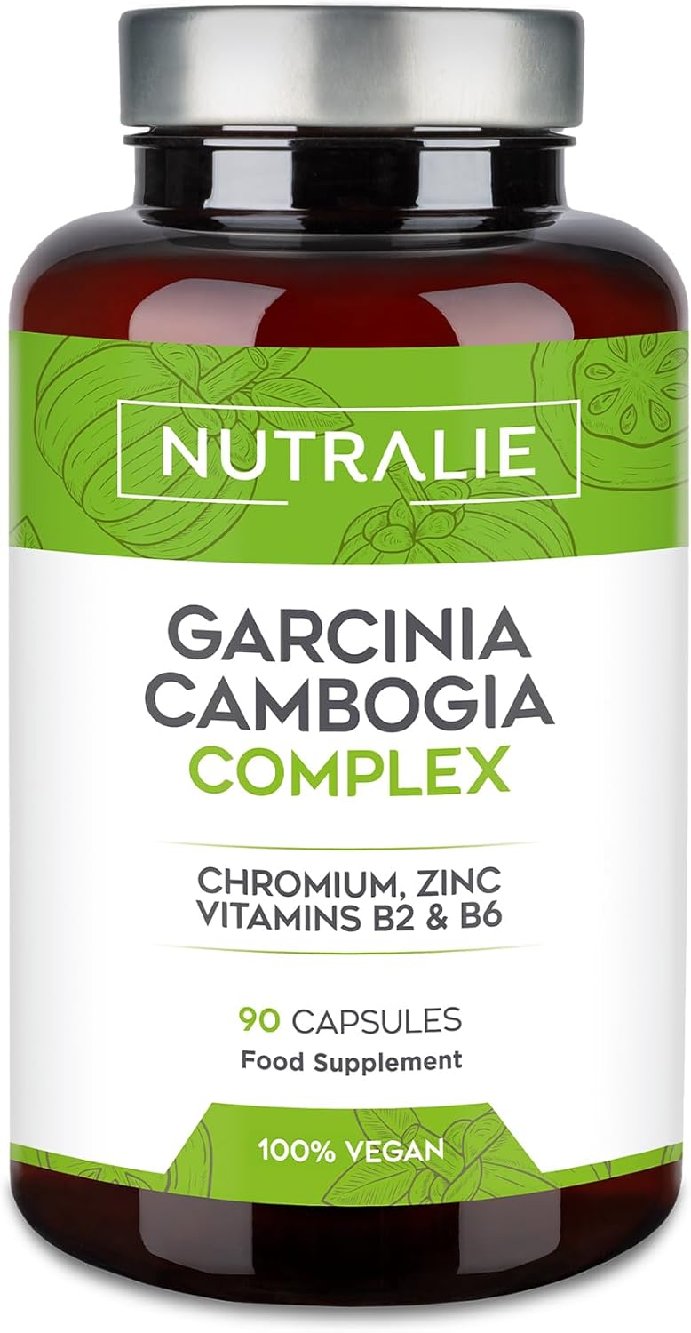 Garcinia Cambogia High Strength 2000mg 60% HCA - 90 Capsules - Effective Powerful Fast - Chromium + Zinc + B2 + B6 - for Women and Men - 90 Capsules Nutralie