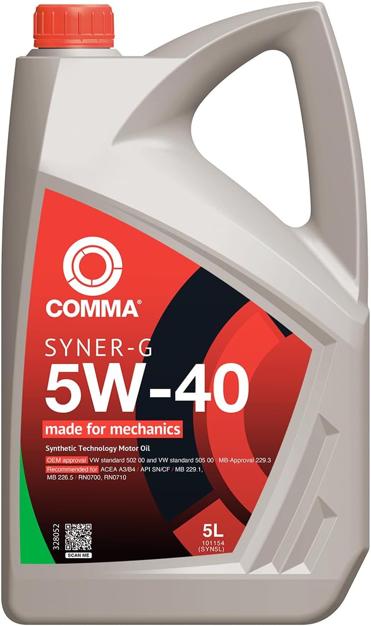 Comma SYN5L 5L Syner-G Full Synthetic 5W40 Motor Oil