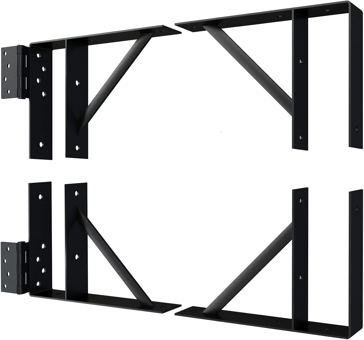 JUBEST Heavy Duty Gate Corner Brace Bracket, Anti Sag Gate Kit Adjustable Gate Hardware for Wooden Fence, Driveway, Corral Gates, Wood Windows(Door Not Include)