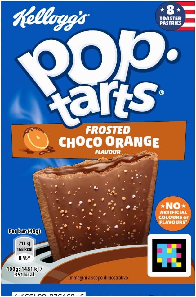 Kellogg's Pop Tarts Frosted Choco Orange Toaster Pastry 4 x 96g