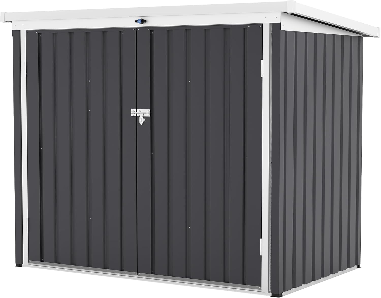 Garvee Outdoor Trash Storage Shed– 5.8x3.3 FT, Lock Latch, Sloped Roof