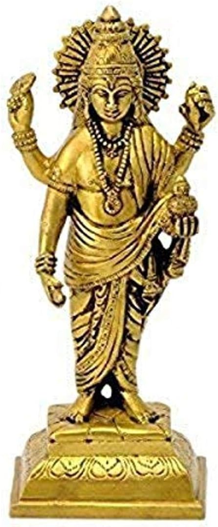 Gangesindia Dhanvantari The god of Ayurveda Brass Statue (21.59 cm, 8.89 cm, 6.99 cm)