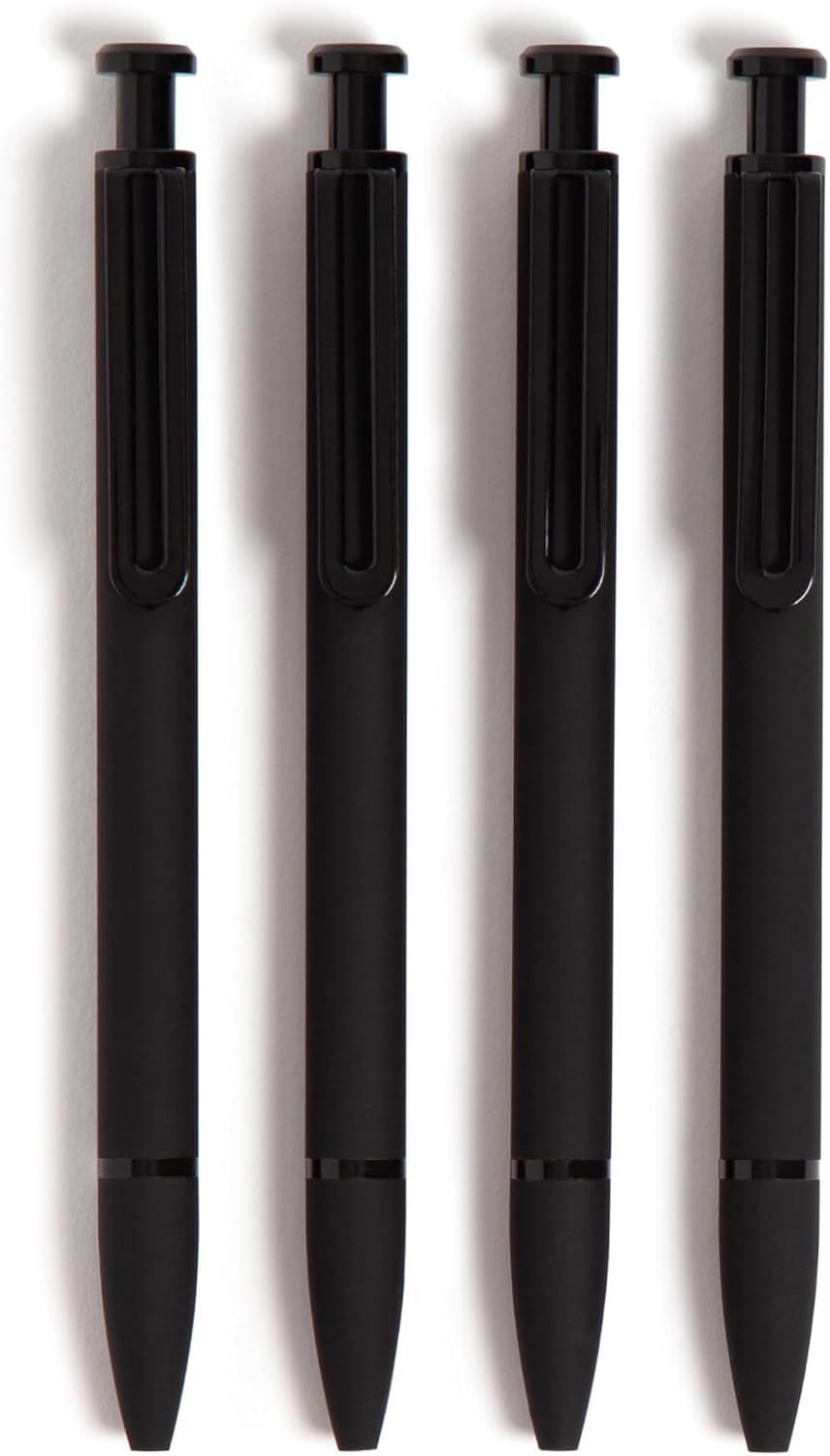 U Brands Soft Touch Midnight Monterey Ballpoint Pens, 1 mm, 4 Count