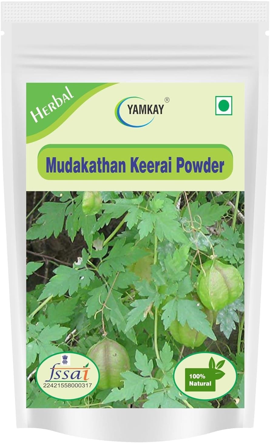 Mudakathan Keerai Powder – Cardiospermum Halicacabum (Indravalli/Balloon Vine Leaves), 100% Pure Natural Herbal Powder (700 GM, Balloon Vine Leaves Powder)