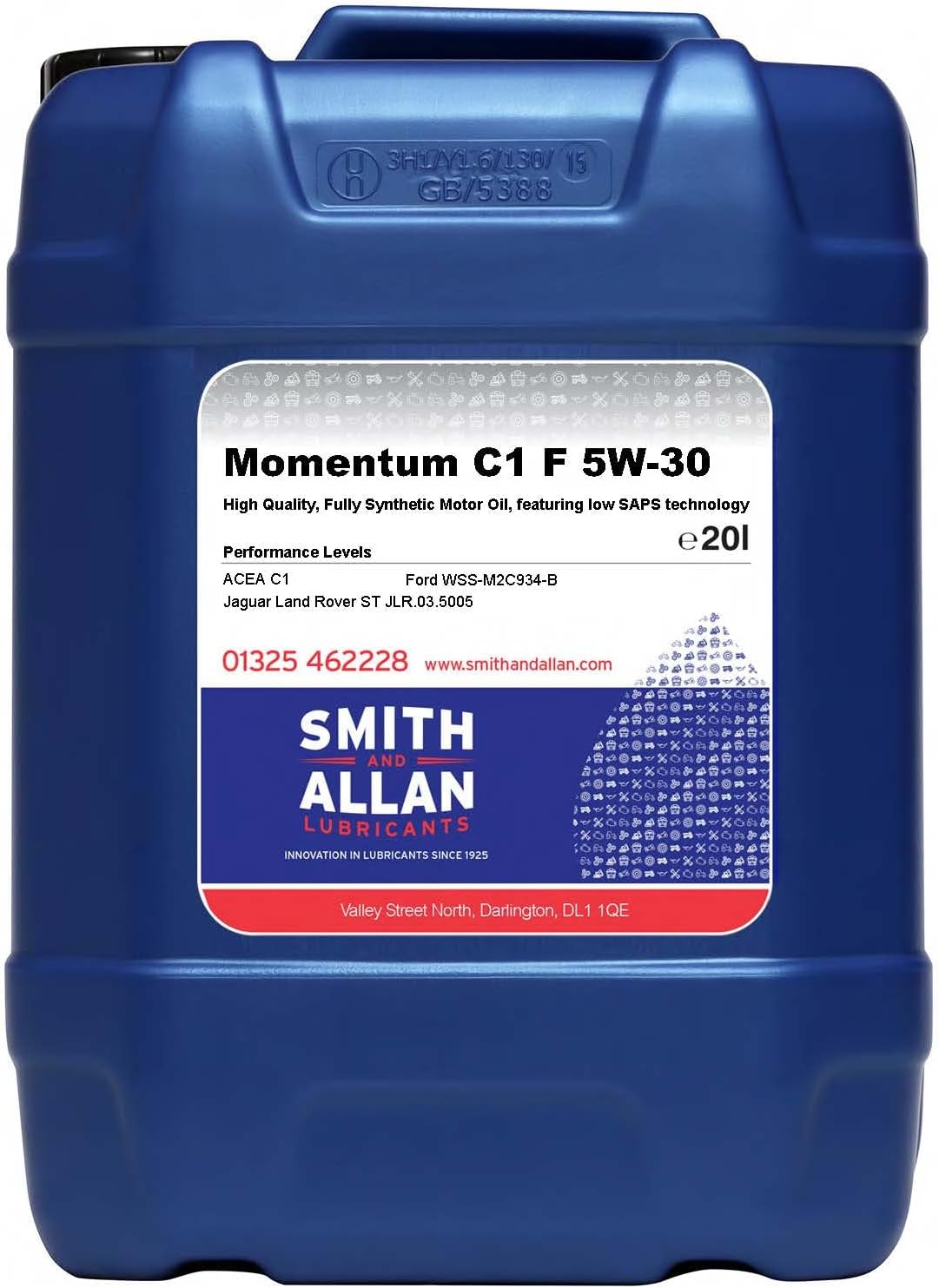 5W-30 Fully Synthetic Engine Oil ACEA C1 Low SAPS Ford WSS-M2C934-B 20 Litre 20L