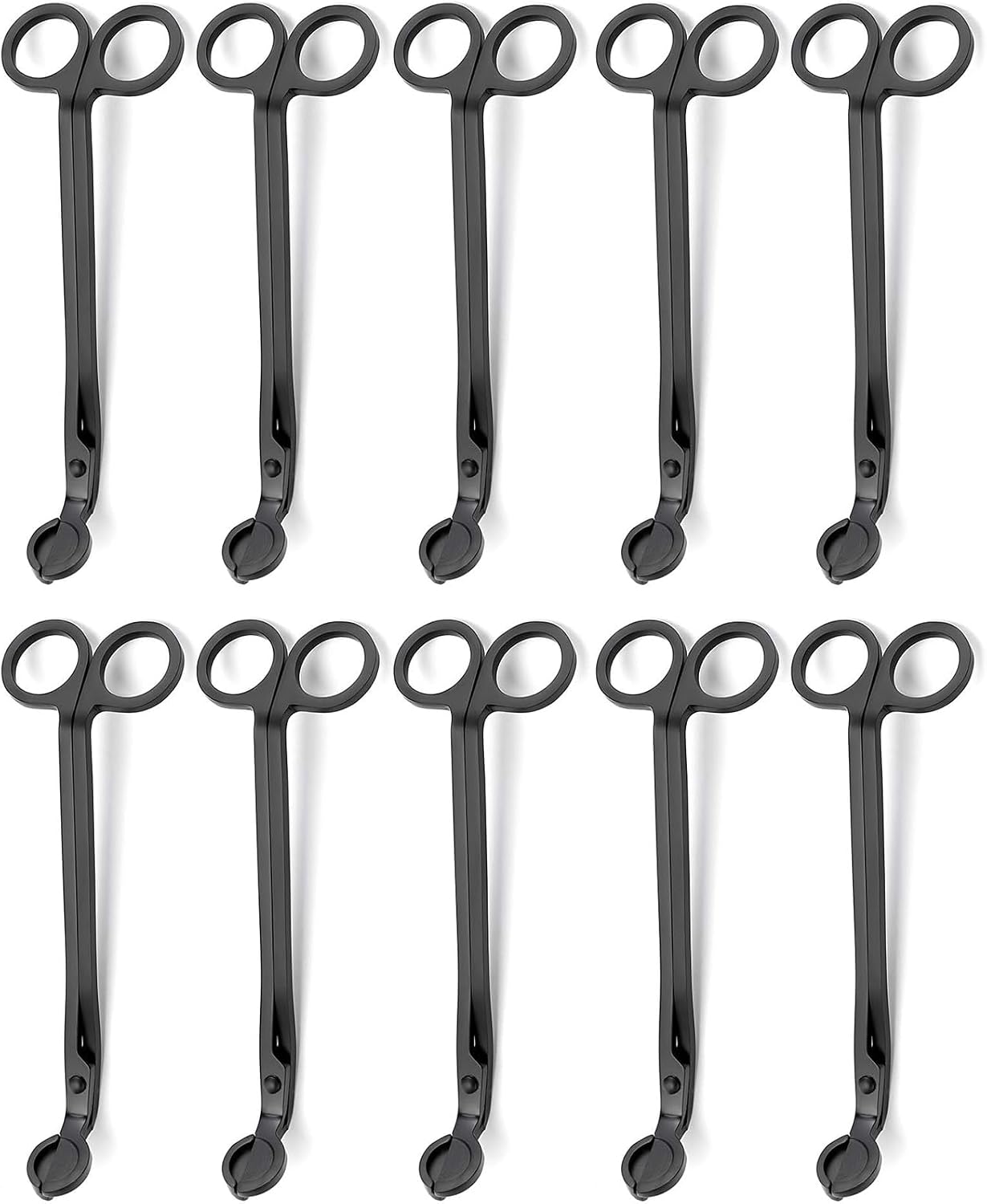 JULWHISPER 10PCS Candle Wick Trimmer Cutter, 7 Inch Bulk Cheap Wick Candle Accessoies - Black