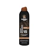 Australian Gold Continuous Spray Sunscreen with Instant Bronzer SPF 15, Immediate Glow & Dries Fast, Broad Spectrum, Water Resistant, Non-Greasy, Oxybenzone Free, Cruelty Free, 6 Ounce