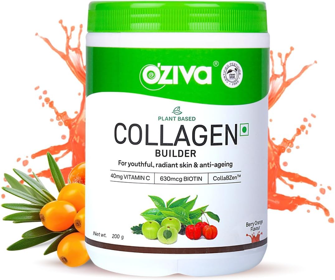 Plant Based Collagen Builder with Biotin & Silica, Acai Berry, Bamboo Shoot, Sea Buckthorn for Anti Aging Beauty, 0.55 lbs, 100% Natural & Vegan Friendly (0.55 lbs)