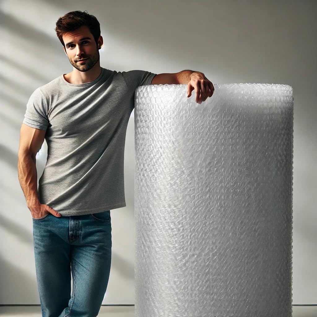 Large Bubble Wrap 75cm Wide Packaging Roll of 750mm x 100m For Packing or Moving House Small Air Bubbles