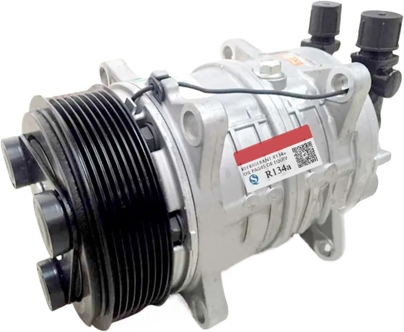 Sbshjhfb TM16 Auto Air AC A/C Compressor For Universal Freezer Truck 8PK Compressor TM16 TM15 TM21 TM31 12V/24V，Compatible For Toyota Coaster Bus(TM15 24V)