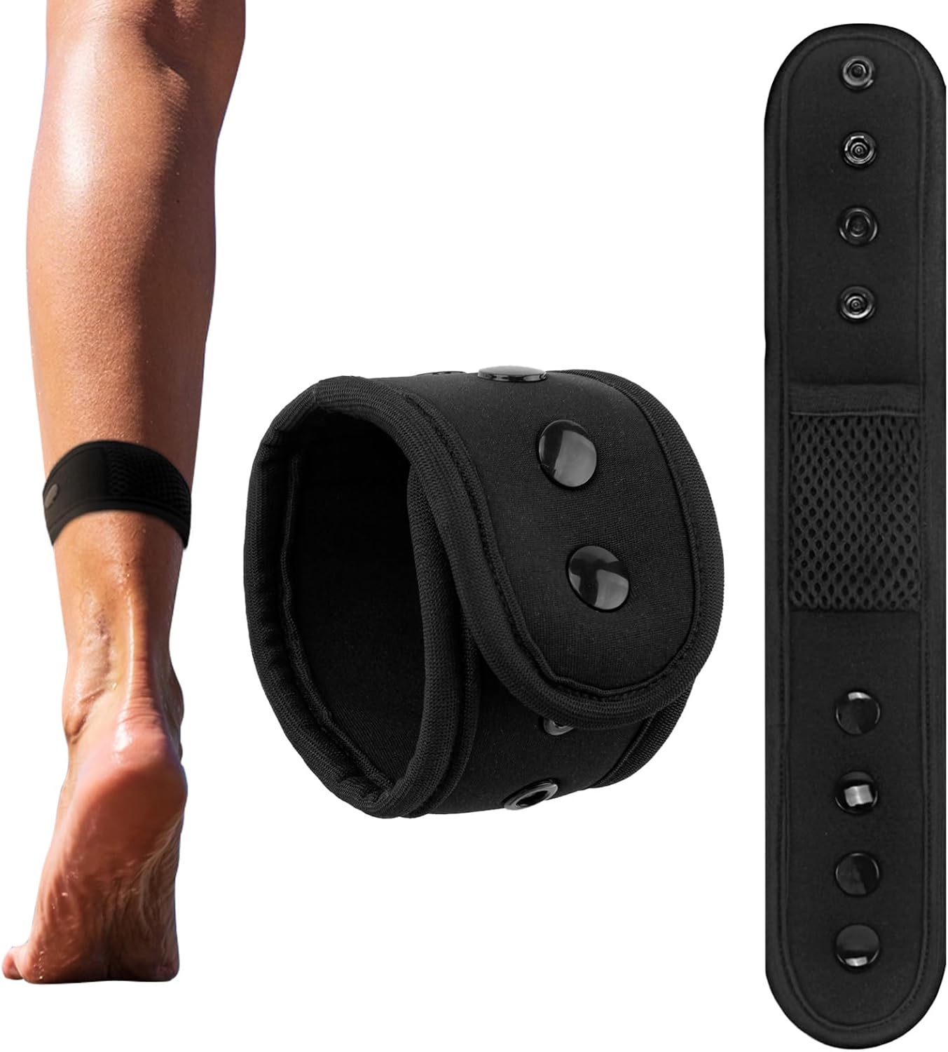 Ankle Band Fitness Pedometer for Men&Women,Compatible with Fitbit Flex 2/One/Zip/Charge 2 3/Alta HR or Garmin Vivofit/2/3/4/JR Fitness Tracker,Adjustable Breathable Sport Ankle Band