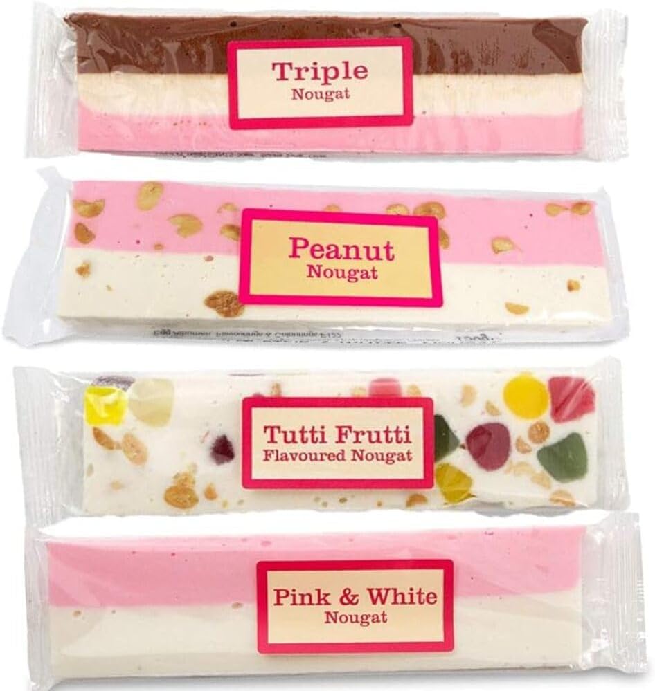Nougat Lovers Gift Set containing four delicious bars of 130g each in exciting flavours