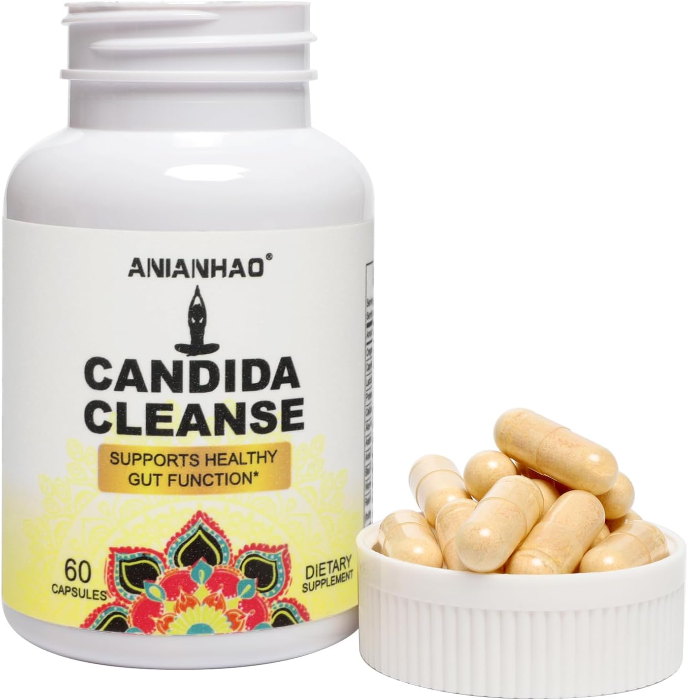 Colon Cleanse Detox | Candida Cleanse - Gut & Colon Support Detox Weight Loss | Helps Eliminate toxins | Relieves Constipation & Bloating | Probiotics Support Gut Health | Herbal Stool Softener