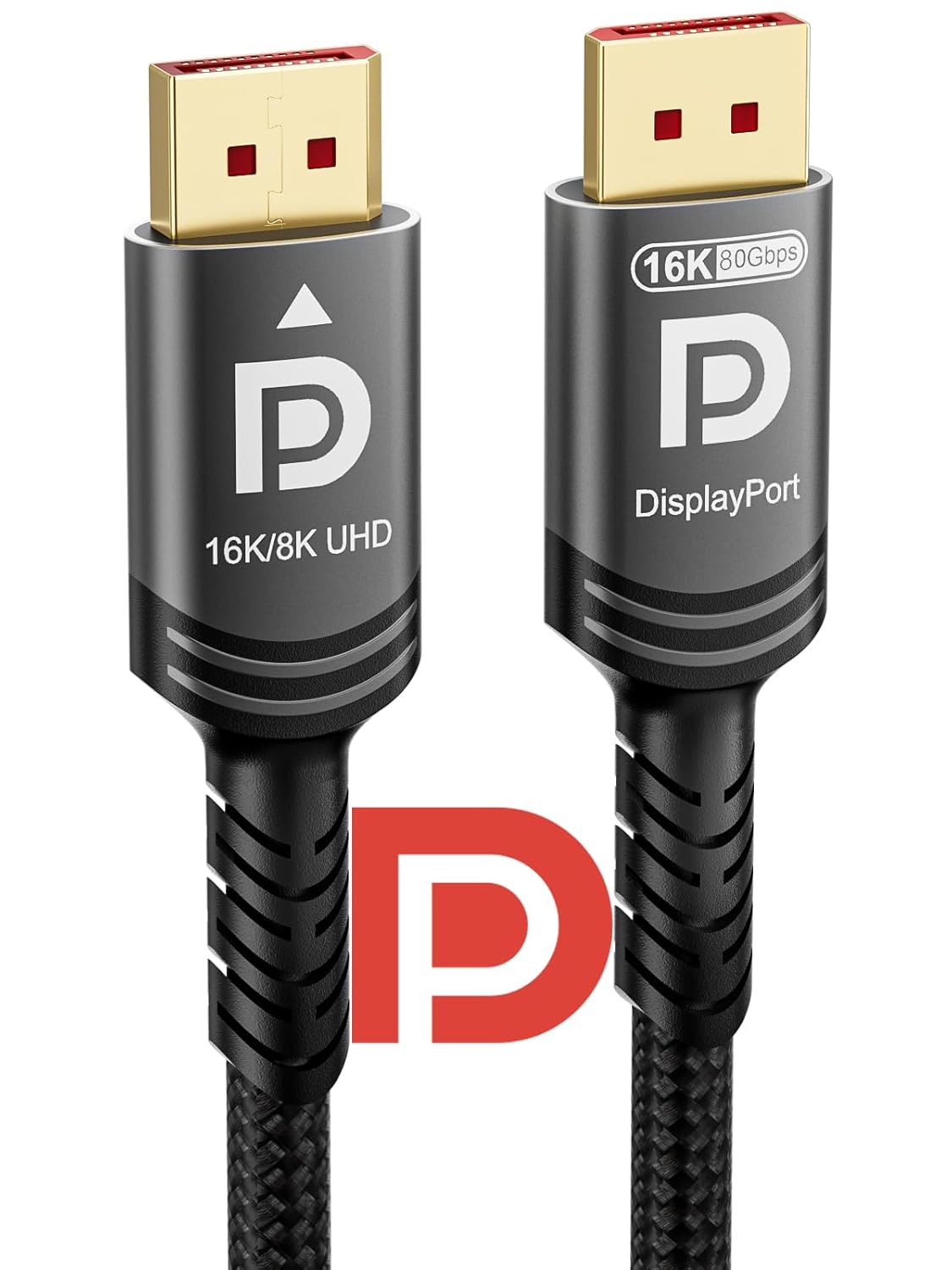 Ubluker 16K 8K DisplayPort 2.1 Cable 80Gbps 2M, VESA Certified Ultra High Bit Rate DP to DP Cable UHBR20 DSC1.2a 4K 240Hz 165Hz 144Hz 120Hz 16K 60Hz 8K 120Hz PC Monitor Ryzen7900 FreeSync G-Sync