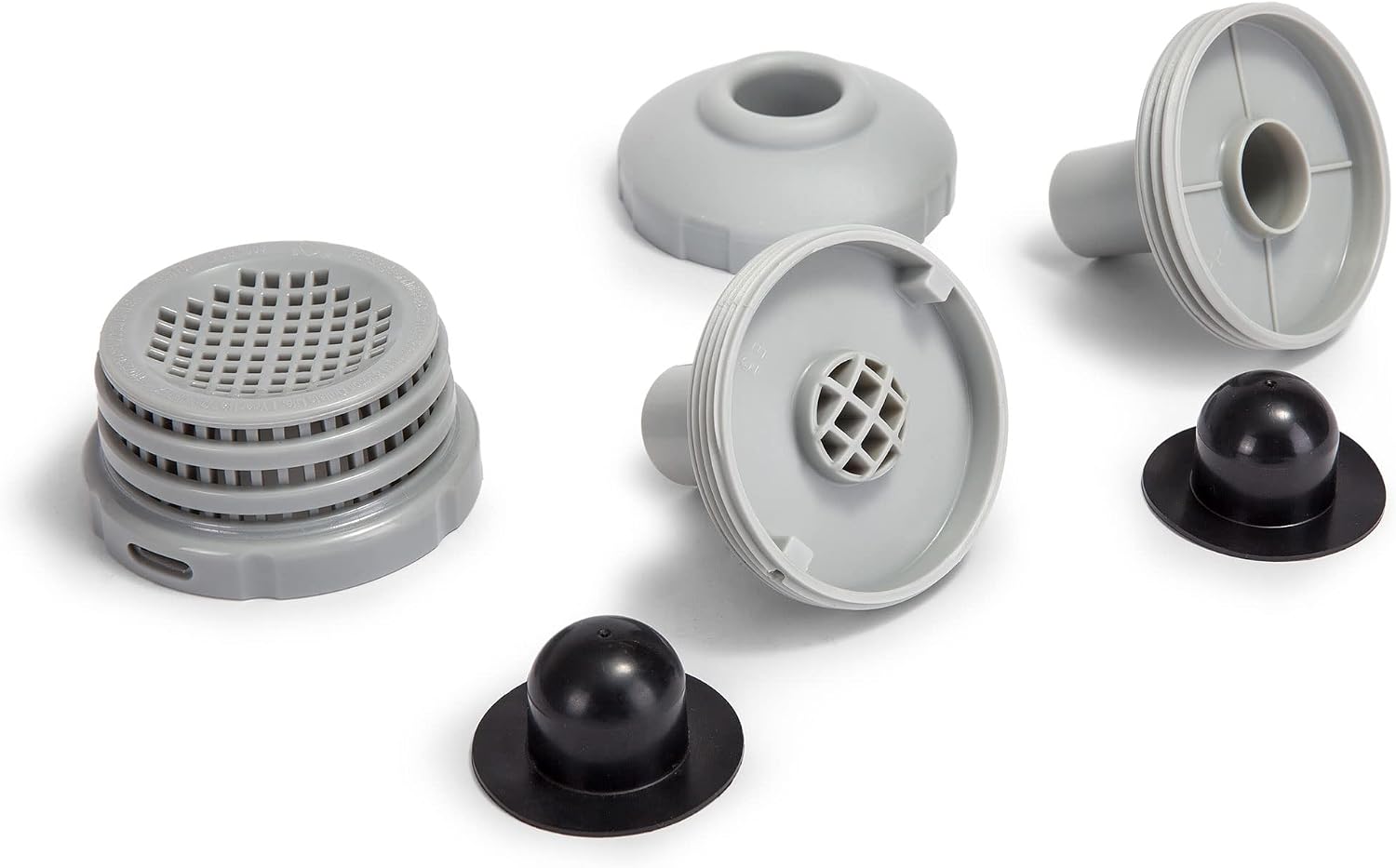 Intex 25022E Above Ground Swimming Pool Water Jet Connector Replacement Part Kit with Strainers, Nozzles, and Plugs with 1.25 Inch Fittings