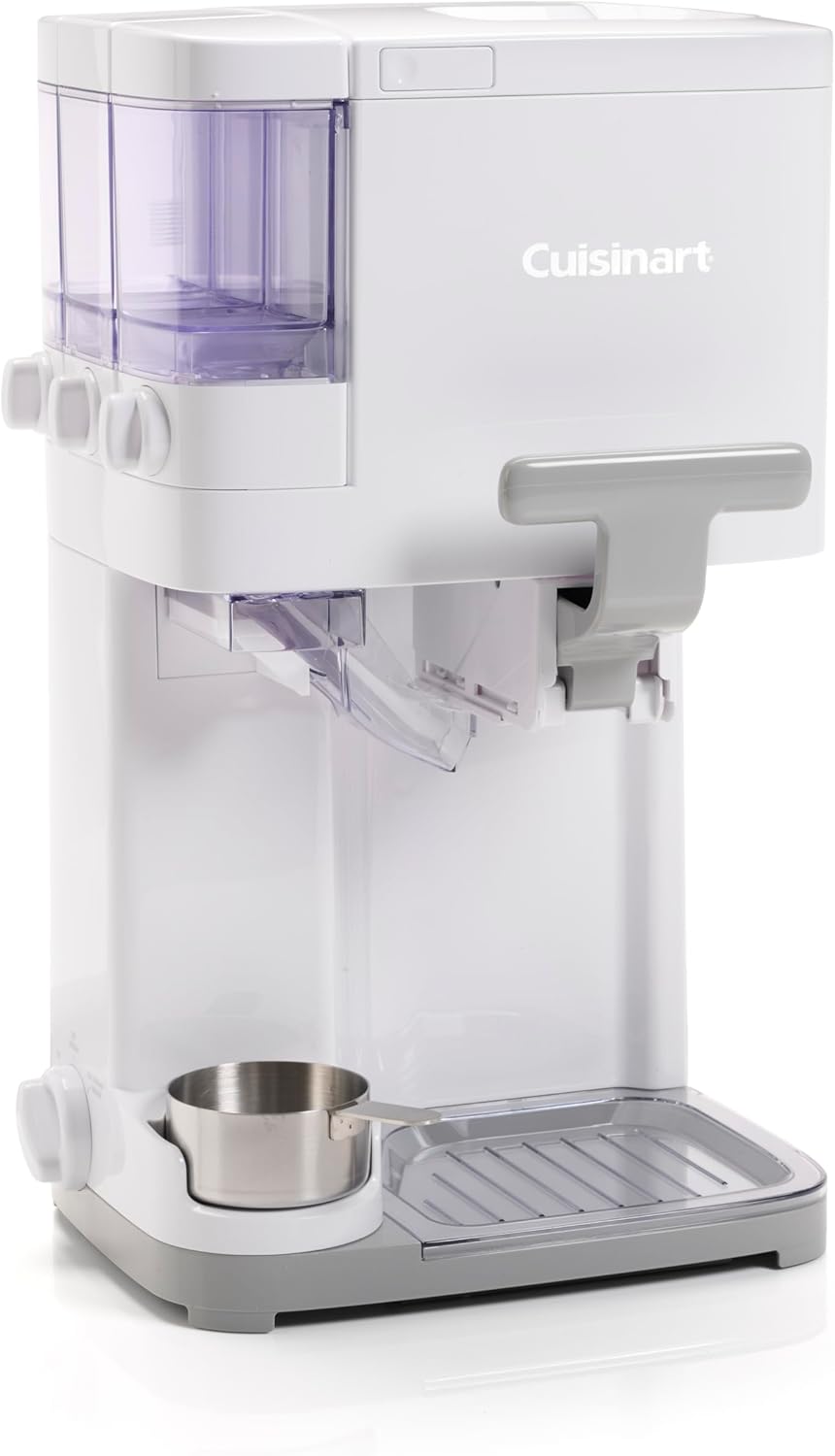 Cuisinart Ice Cream Maker, Soft serve, Gelato, Sorbet, Dairy free, Frozen Yogurt maker, Topping dispenser, Family friendly, Easy to use & clean, 1.42L Makes 6 portions, Ready in 20mins, ICE48U