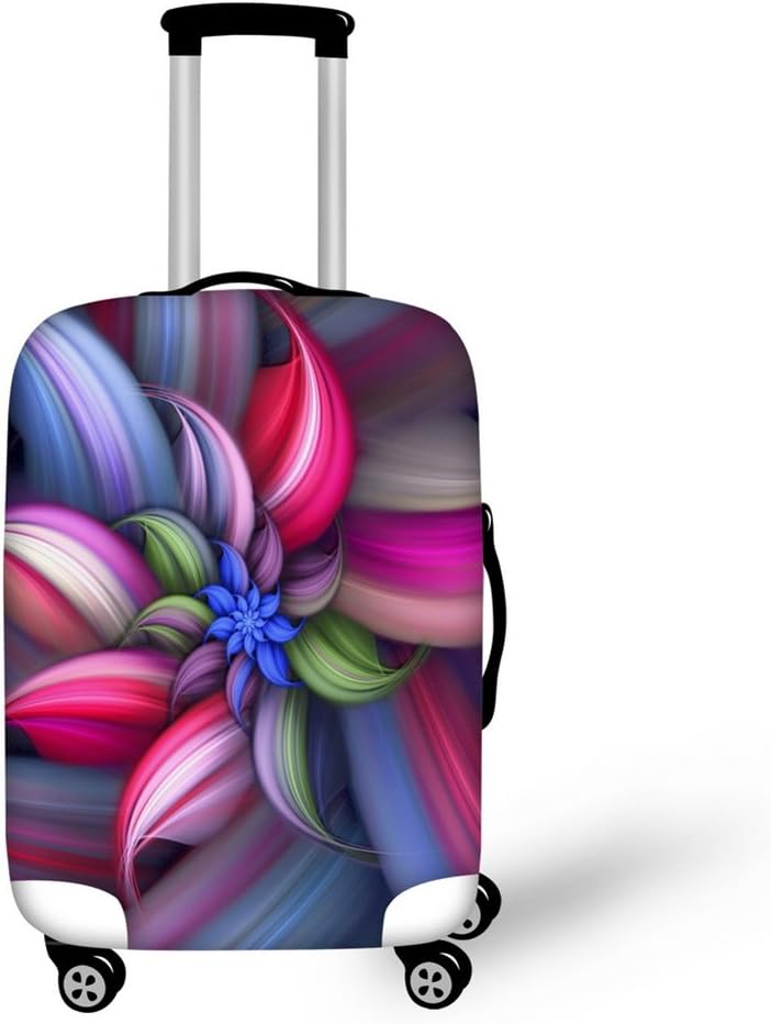 Dremagia Flower 3D Printed Travel Luggage Cover Baggage Suitcase Protector Fit 22-25 Inch Luggage