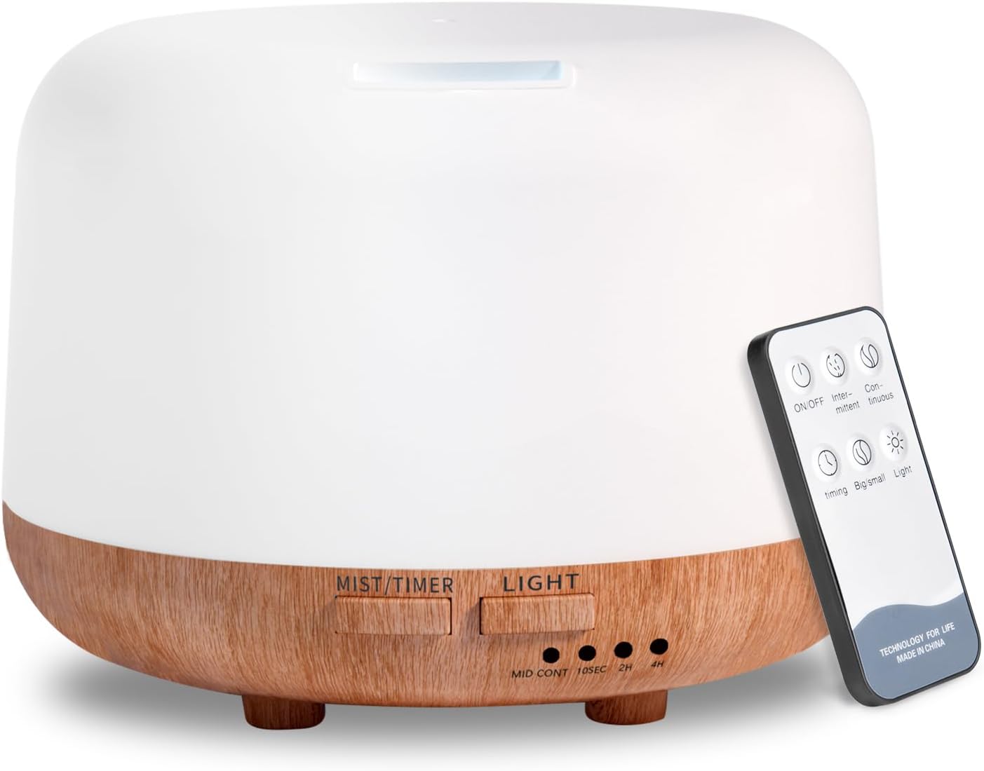 300ML Essential Oil Diffuser,Remote Control Aromatherapy Diffusers Humidifier with Adjustable Mist Mode & Waterless Auto-Off and 7 LED Light Colors for Bedroom,Office,Trip Yoga, SPA, Baby