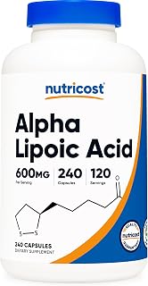 Nutricost Alpha Lipoic Acid 600mg Per Serving, 240 Capsules - Gluten Free, Vegetarian Capsules, Soy Free & Non-GMO