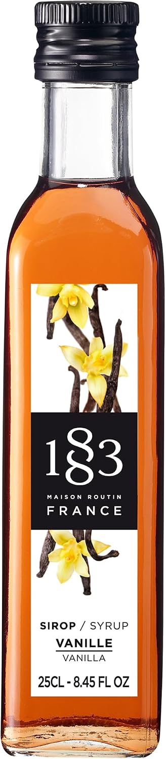 1883 Maison Routin Premium Vanilla Syrup, 250ml Glass Bottle