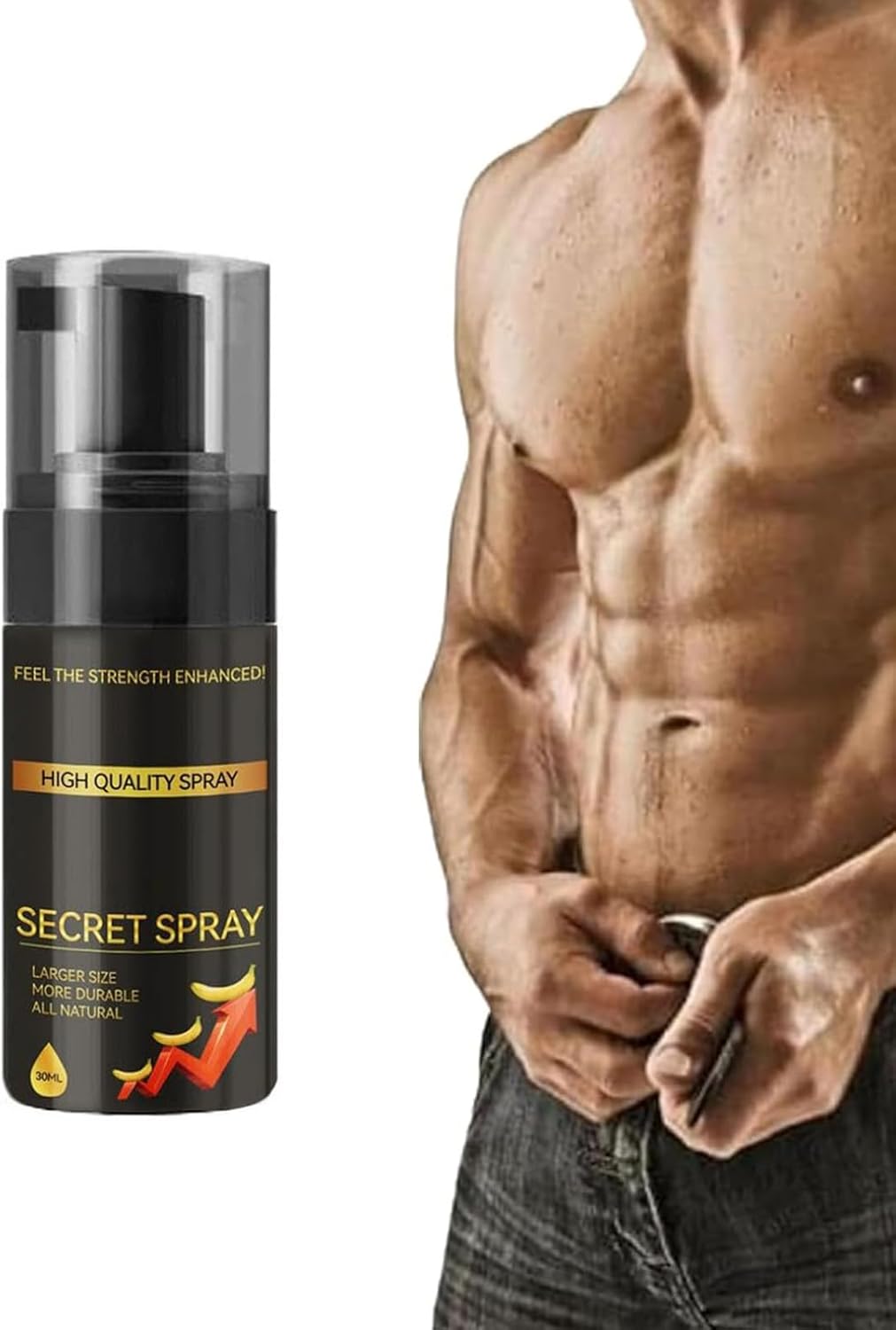 Secret Drops for Men, New Men's Spray Long Lasting Delay Spray, Happy Drops for Strong Men, Improve The Quality of Love and Make Her Love You More (1)