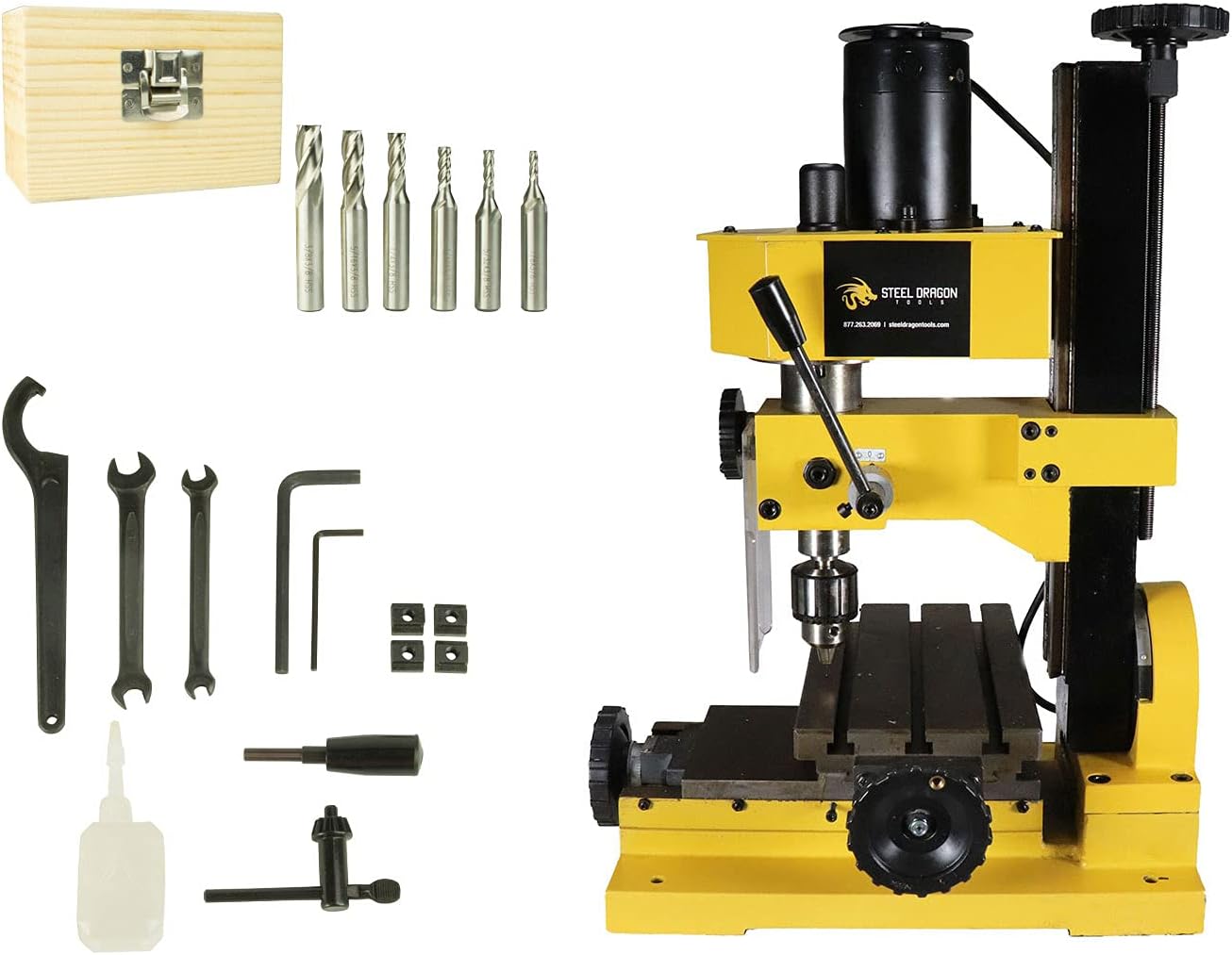 Steel Dragon Tools Variable Speed Mini Milling Machine Benchtop Drilling