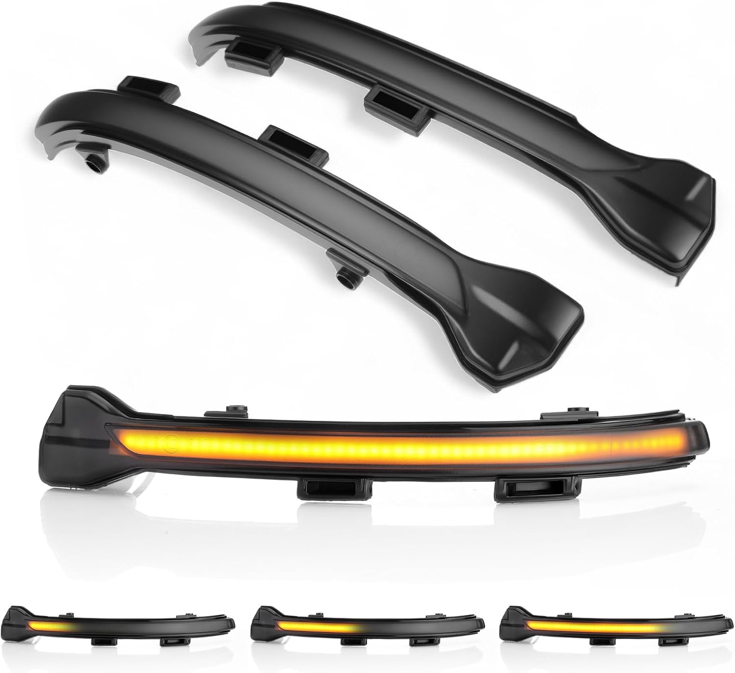 GEARCELL LED Dynamic Turn Signal Light Wing Mirror Turn Signal Light Fit for VW Golf Mk7 7.5 7 Gti R GTD Mirror Indicator Light, Yellow Light 1 Pair