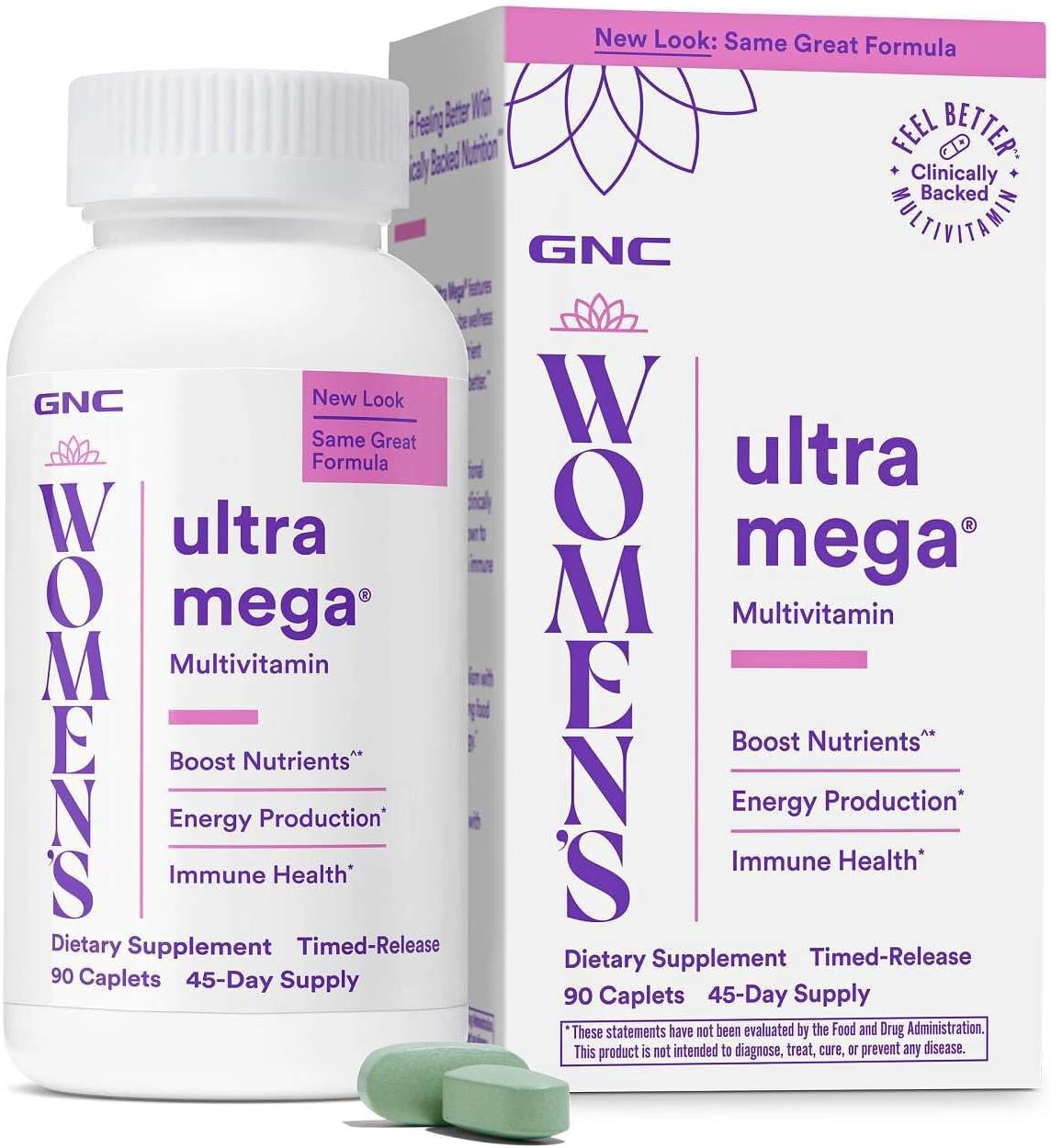 GNC Women's Ultra Mega Multivitamin, 90 Count, 45 Servings