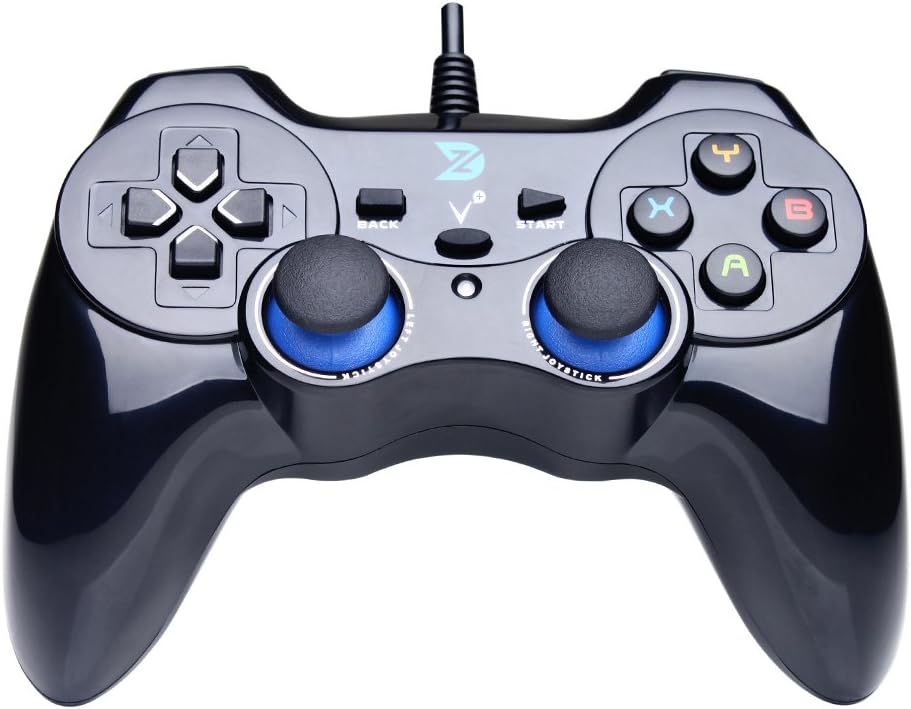 ZD-V+ USB Wired Gaming Controller Gamepad For PC/Laptop Computer(Windows XP/7/8/10/11) & PS3 & Android & Steam - [Black]