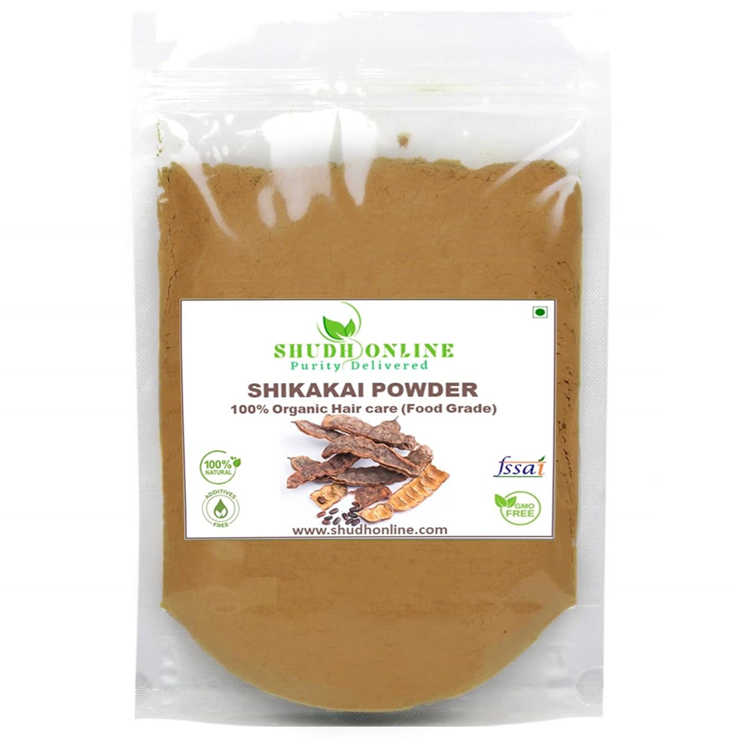 Organic Shikakai Powder for Hair Growth (7 oz - 0.45 lb) Pure Acacia Concinna Shikakai Pods - Natural Hair Cleanser & Conditioner - Non GMO, No Added Preservatives (200g)