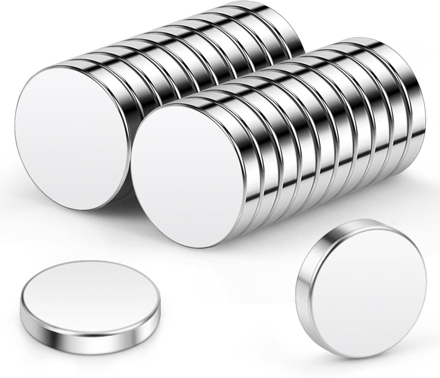 Wukong Round Magnets 10x2mm | 20 Pack, Extremely Strong Mini Magnets for Magnetic Pin Board, Refrigerator, Craft, Office, Kitchen