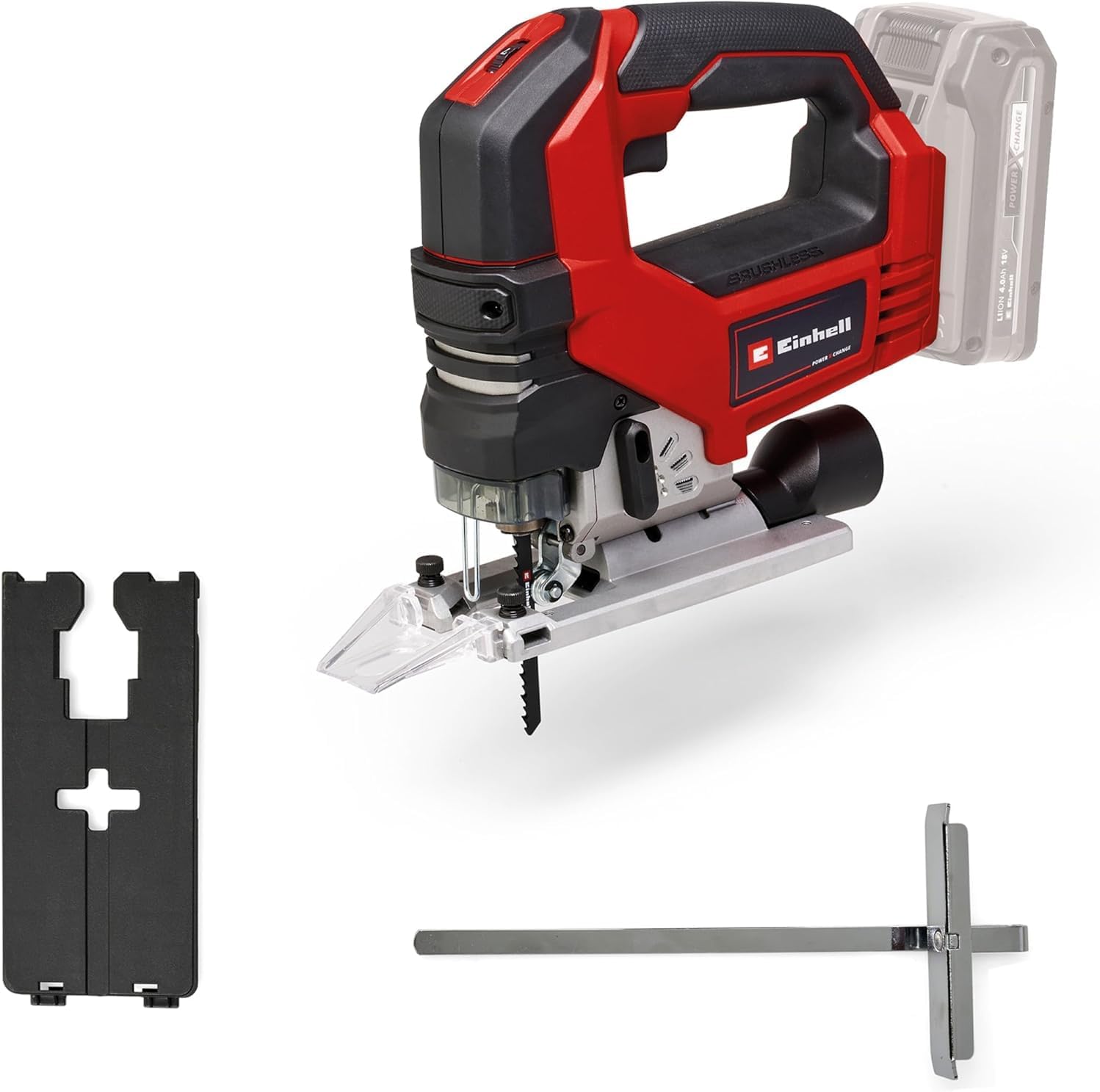 Einhell Power X-Change Cordless Jigsaw - 18V Brushless Motor, 135mm Cutting Depth, 26mm Stroke Length - TP-JS 18/135 Li Professional Electric Jig-Saw Tool (Battery Not Included)