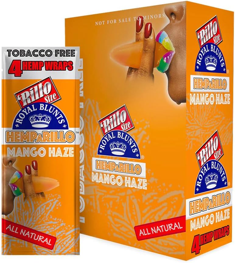 Mango Haze Flavor - Rolling Papers (Full Box) - 15 Pouches, 4 Sheets Each Incl. Frugal Smoker Sticker