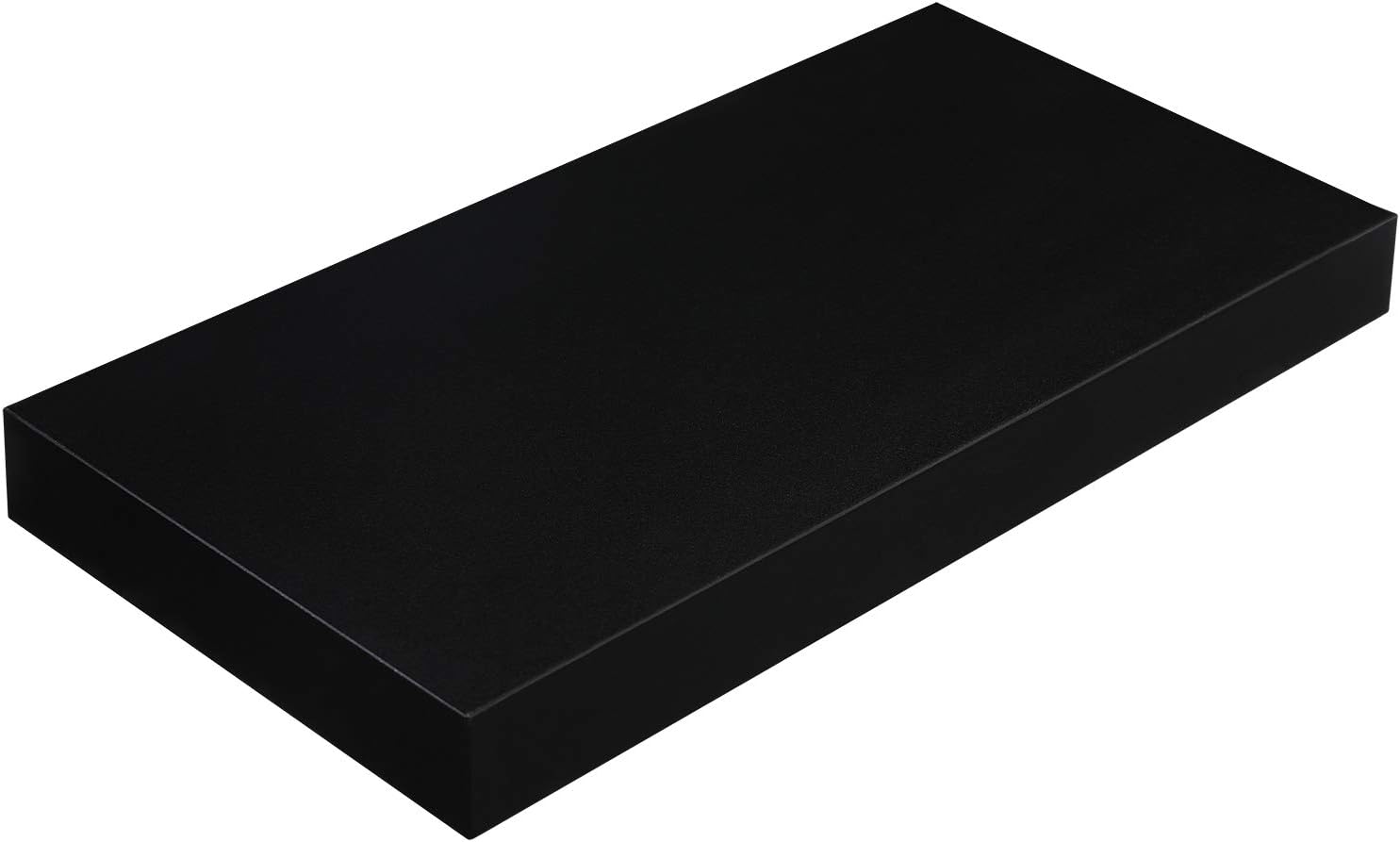VASAGLE Wall Shelf, Floating Shelf, 20 x 40 x 3.8 cm, Wall Shelf for Photo Frames, Decoration, for Living Room, Study, Kitchen, Classic Black LWS24BK