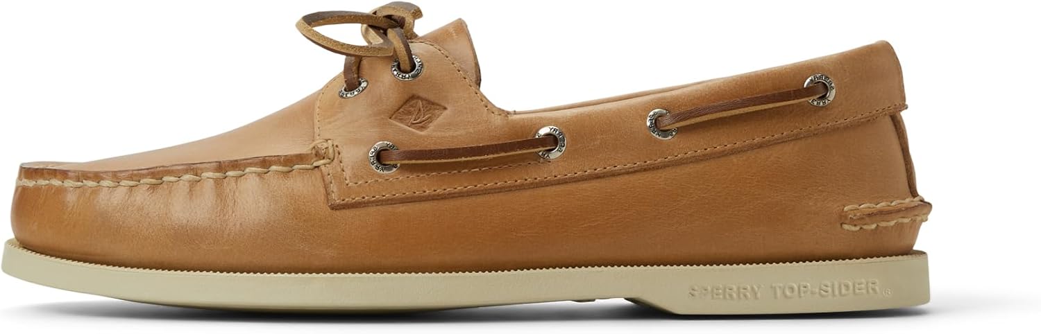 Sperry Men's Authentic Original 2-Eye Boat Shoe, Cream, 13 Wide
