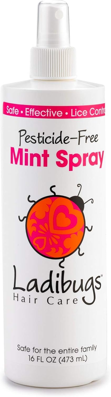 LADIBUGS Lice Prevention Mint Spray - Natural Daily Lice Defense 16oz