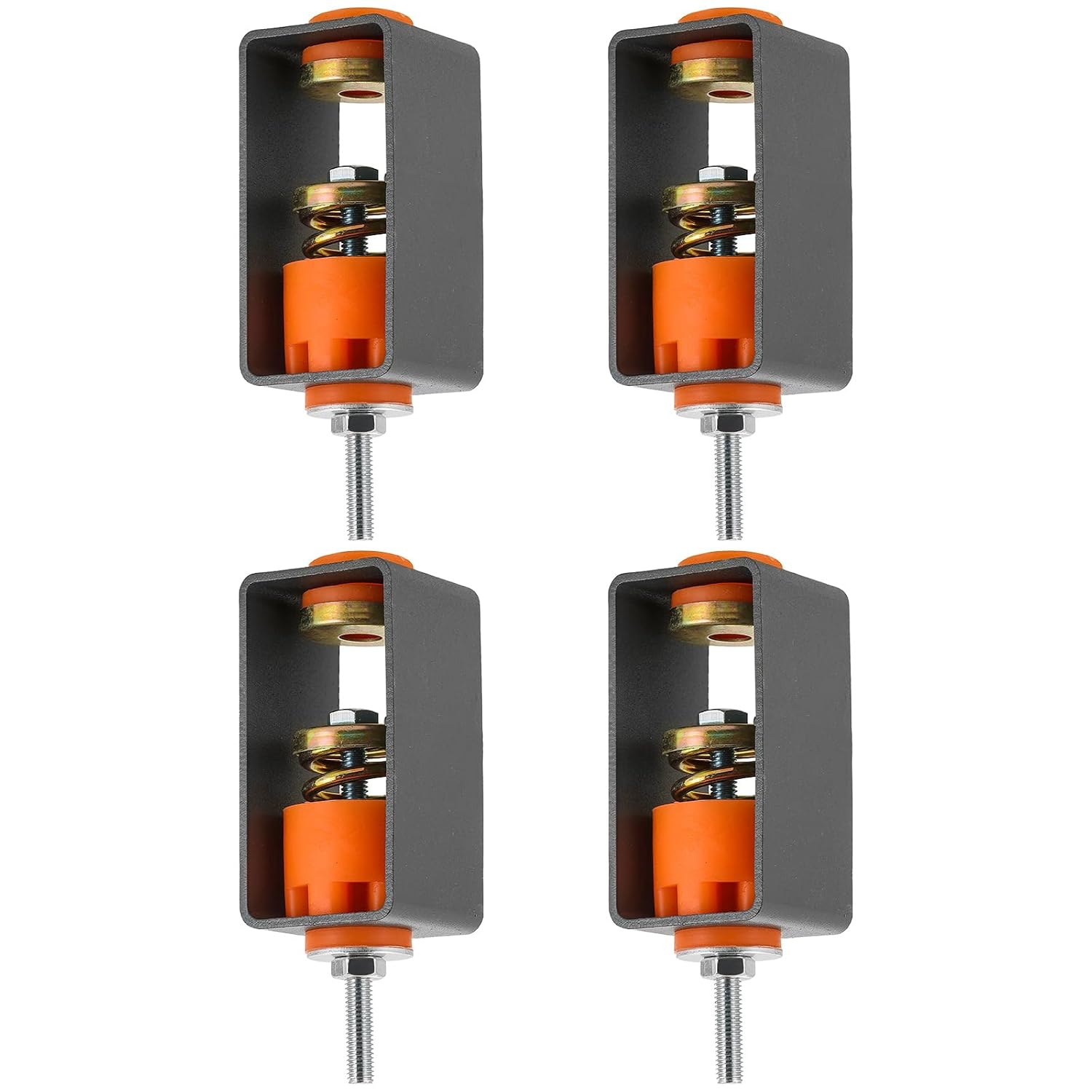 Ceiling Vibration Damping Mounts Pro, 4 Pack Spring Vibration Isolator Hangers, 132Lb Capacity Each, Extra Coil & Metal Washer, Ideal for A/C Air Handlers, Home Theaters, Studios, Hotels