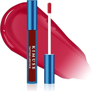 KIMUSE Tattoo Peel & Reveal Lip Stain, Waterproof Long Lasting Peel Off Lip Liner Tattoo, Non Stick Color Peel Off Mask Lip Gloss Makeup