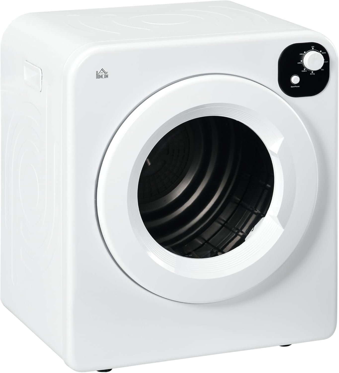 HOMCOM 6kg Vented Tumble Dryer, Freestanding, Wall Mounted, Stackable, Portable Dryer with 7 Programmers, White