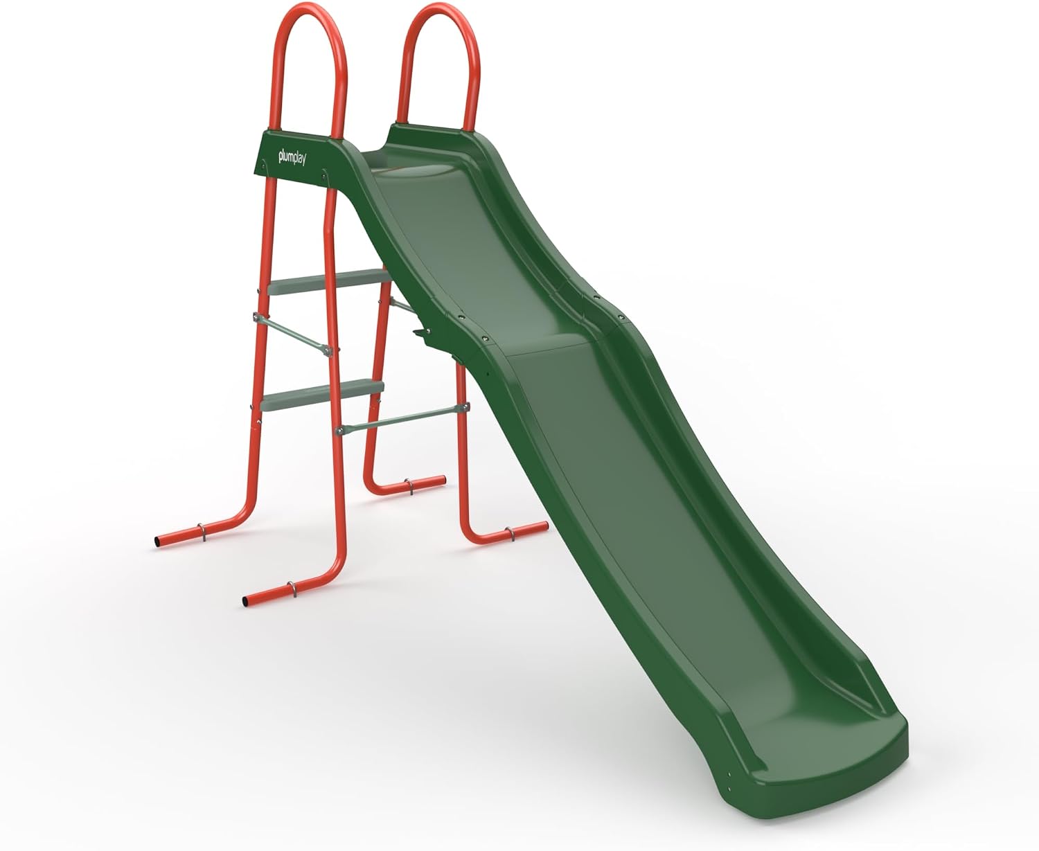 Plum Play Haumea Freestanding Childrens 6ft Slide and Climbing Ladder - Suitable for 3 years Plus and Max User 50kg - 1 Year Warranty (Green Orange)