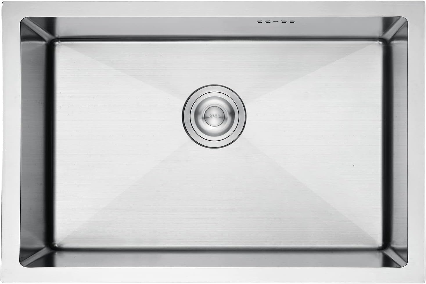 Ibergrif Stainless Steel Sink, 70 x 44cm, Undermount/Drop-in/Topmount Single Bowl with Drainer, Silver
